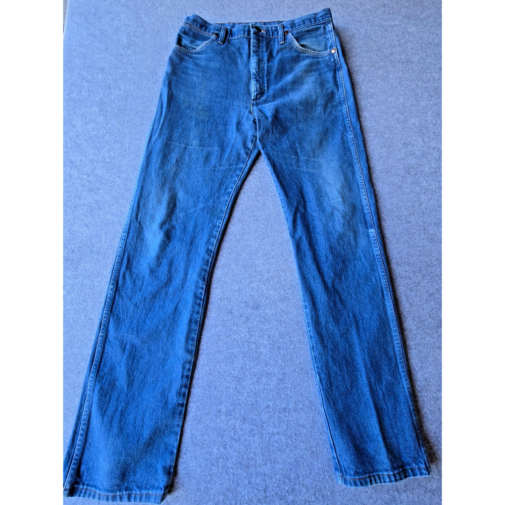 Wrangler 13MWZ Jeans Men's 33x35 Blue Denim Cowboy Cut Straight Leg Western